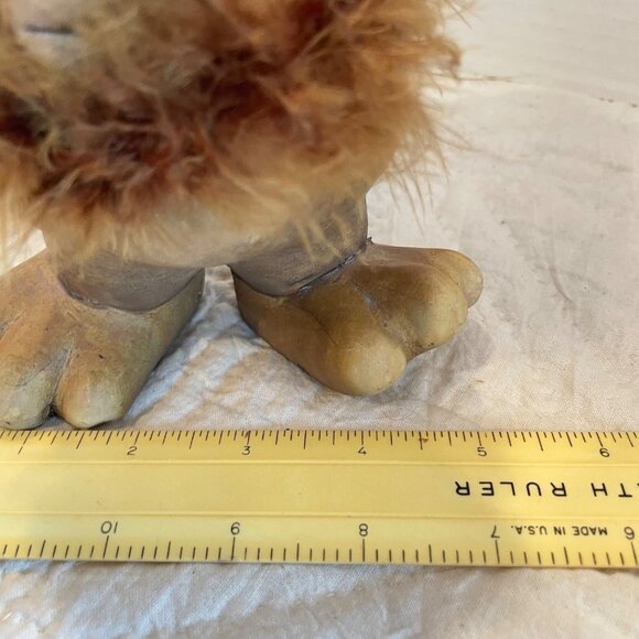 Rustic Funky Thanksgiving Turkey Figurine with Faux leather and Fur - Picture 11 of 11